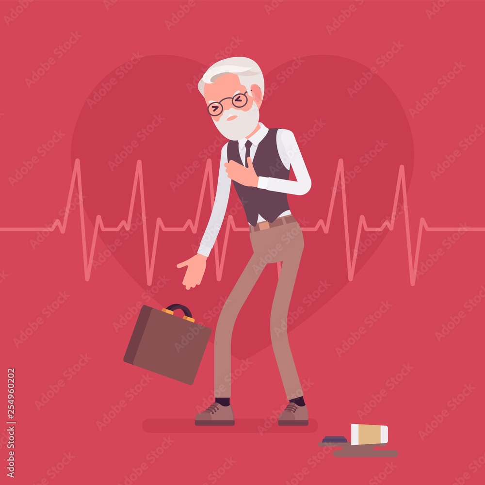 Fotografie Heart attack male symptoms