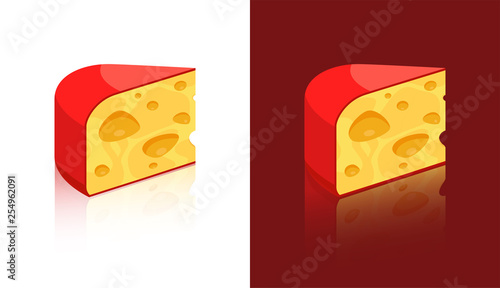 Cheese icons isolated on wh...