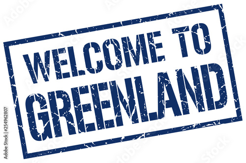 welcome to Greenland stamp