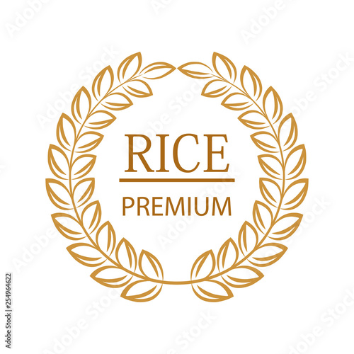rice Grain logo icon vector.
