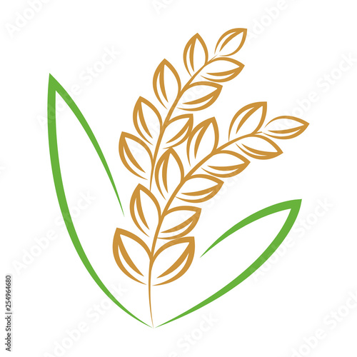 rice Grain logo icon vector.
