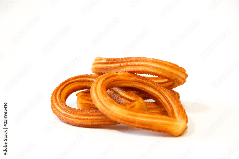 spanish fritters on white background spanish fritters on white background