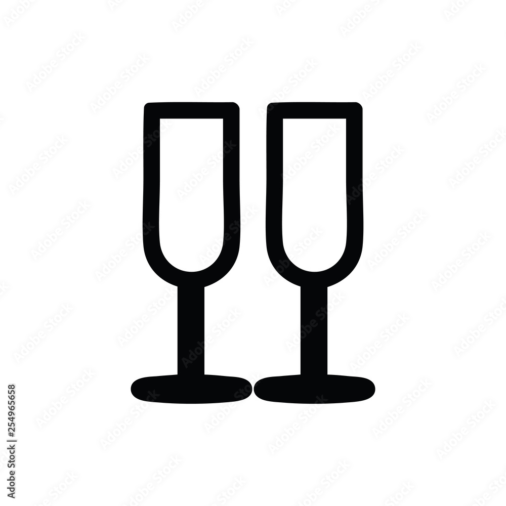 champagne glasses icon