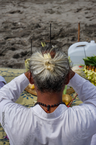 A self-purification ritual (Melasti) photo