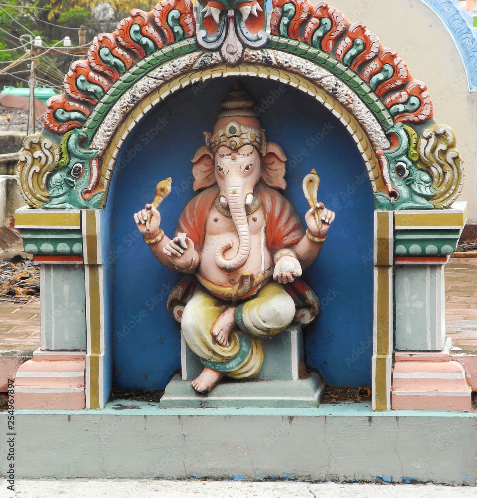 Ganesh statue in temple, Tamil Nadu, India