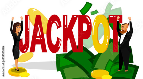 Lottery Winners Flat Banner Layout with Lettering