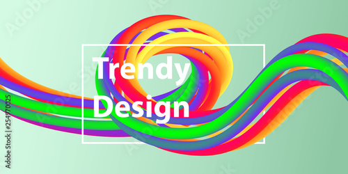 Futuristic abstract background. 3D illustration of a fluid shape. Abstract landing page template. Color Liquid form Movement. Website concept. Abstract background with bright gradient 