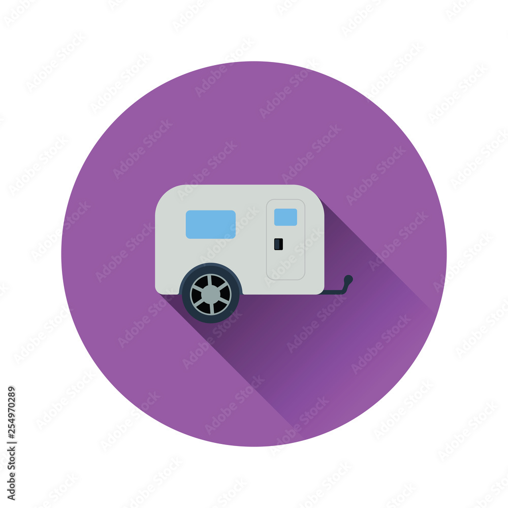 Icon of camping family caravan car Icon of camping family caravan car