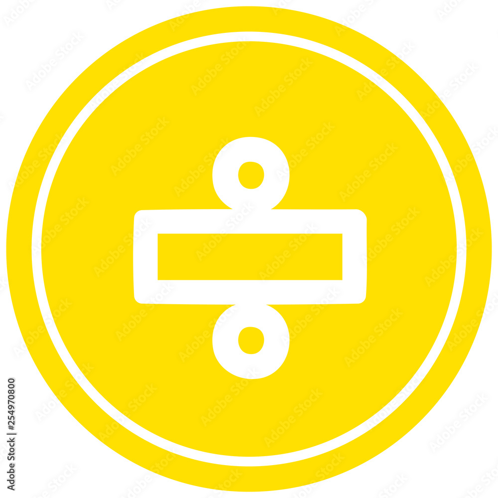 division sign circular icon division sign circular icon