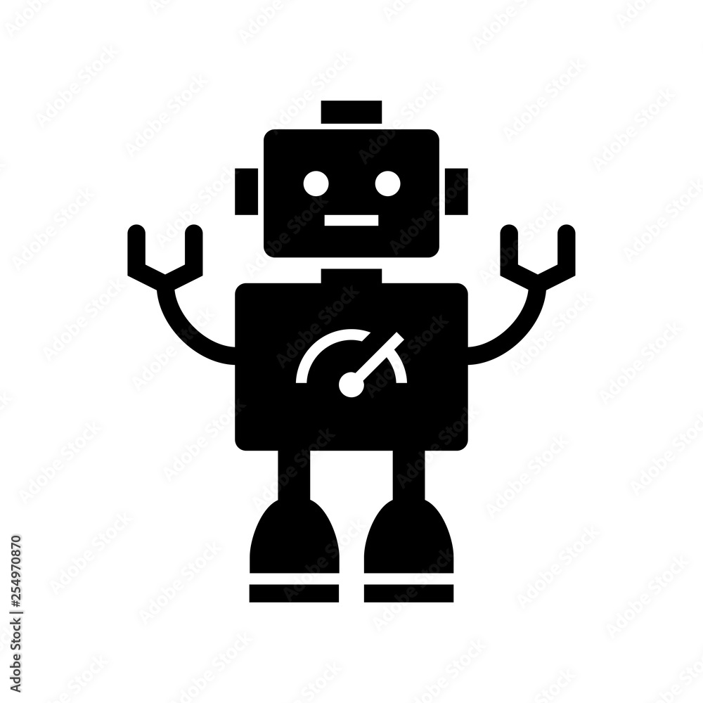 Fototapeta premium Robot icon. Modern machine sign