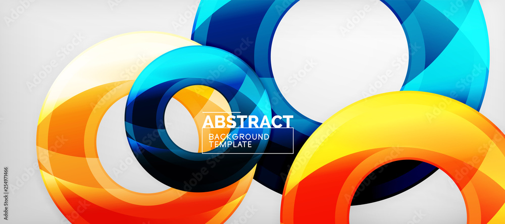 Glossy circles geometric background Glossy circles geometric background