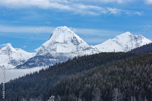 Snow covered mountain peaks Glacier National Park, Montana © Robert Paulus