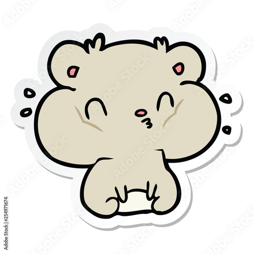 sticker of a cartoon hamster