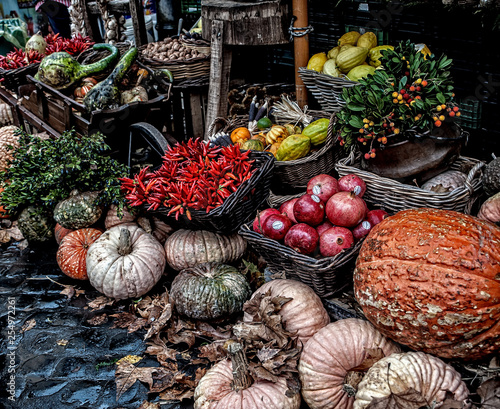 fruits and vegetables at the market