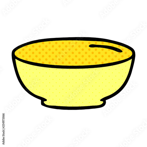 quirky comic book style cartoon bowl