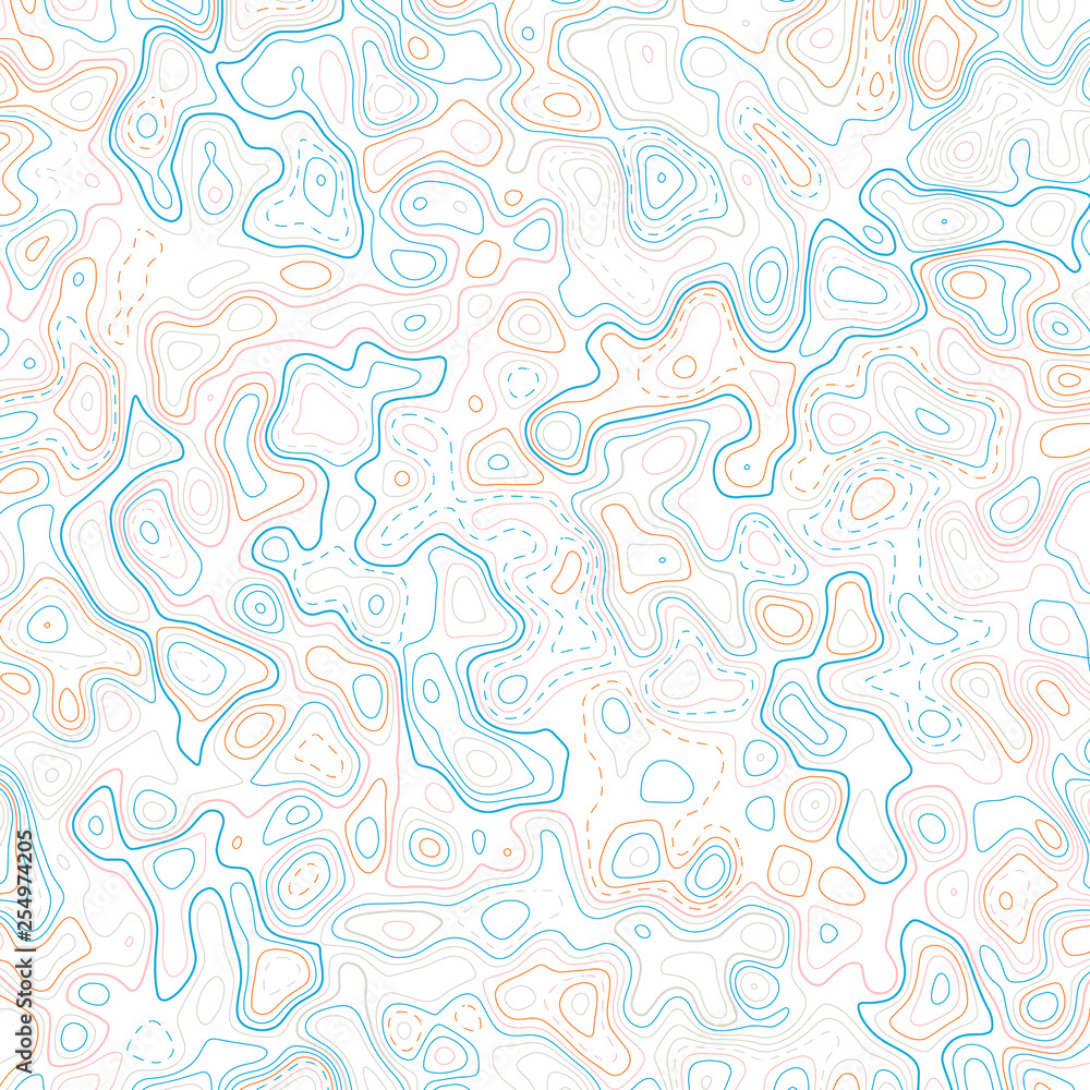 Topographic map background. Vector illustration