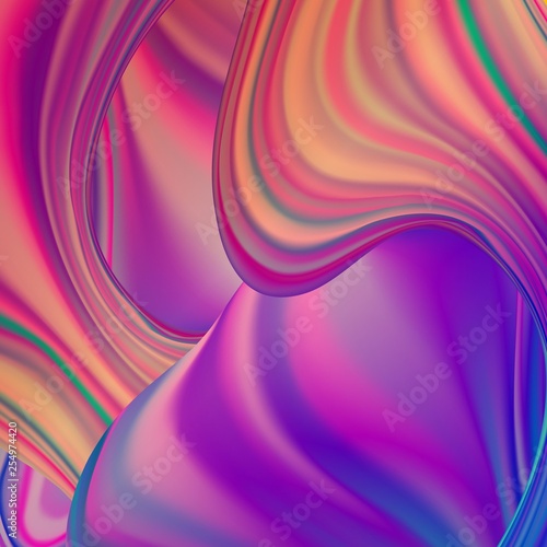 Vector Background with Abstract Waves. Digital Creative Illustration