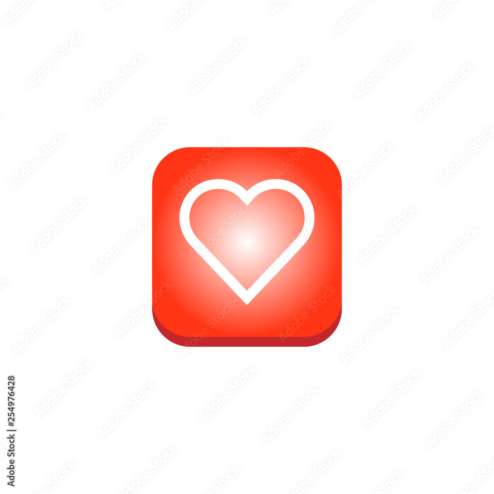 Like button icon. Social media heart sign Like button icon. Social media heart sign
