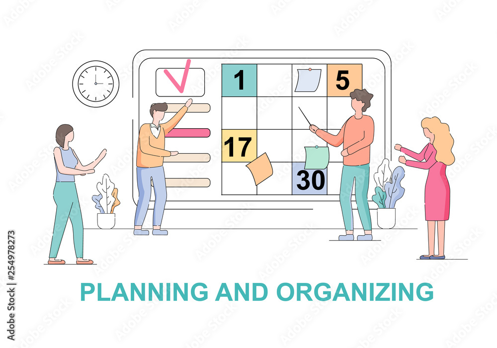 Teamwork Planning and Organizing Horizontal Banner Teamwork Planning and Organizing Horizontal Banner