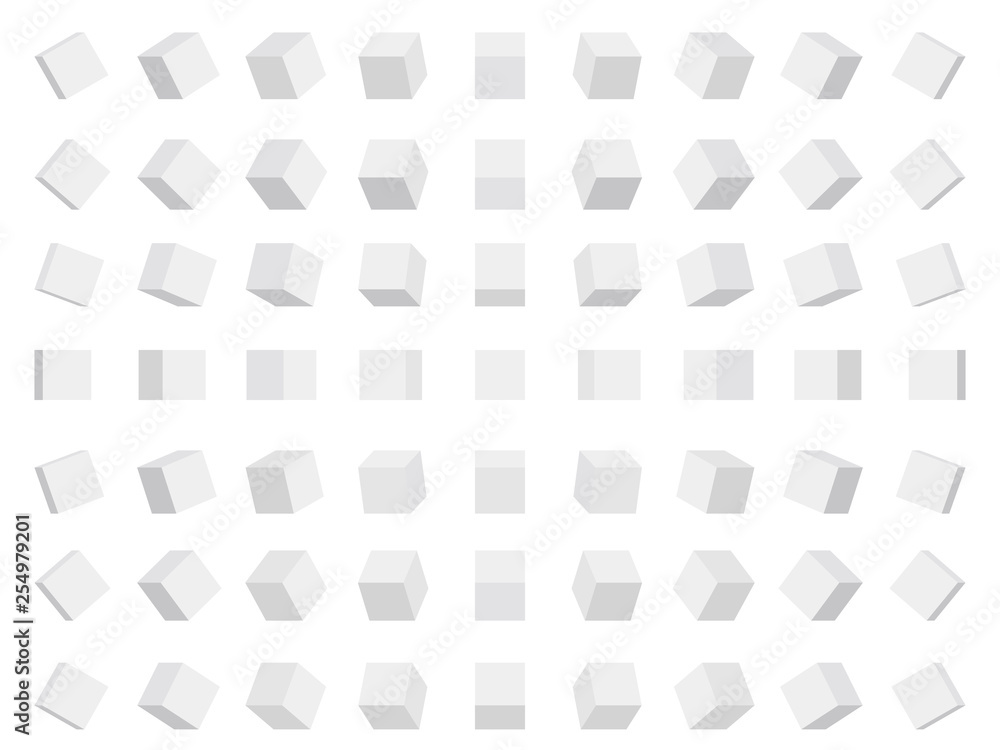 Set of cube icons isolated on white background. Vector iluustration