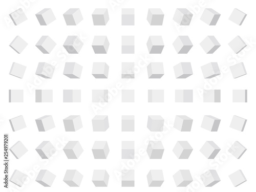 Set of cube icons isolated on white background. Vector iluustration