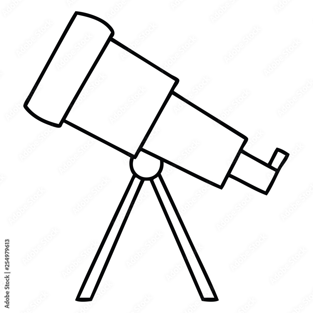 line drawing cartoon telescope line drawing cartoon telescope