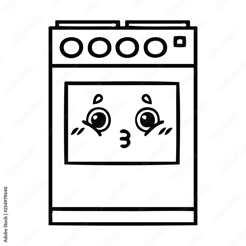 line drawing cartoon kitchen oven line drawing cartoon kitchen oven