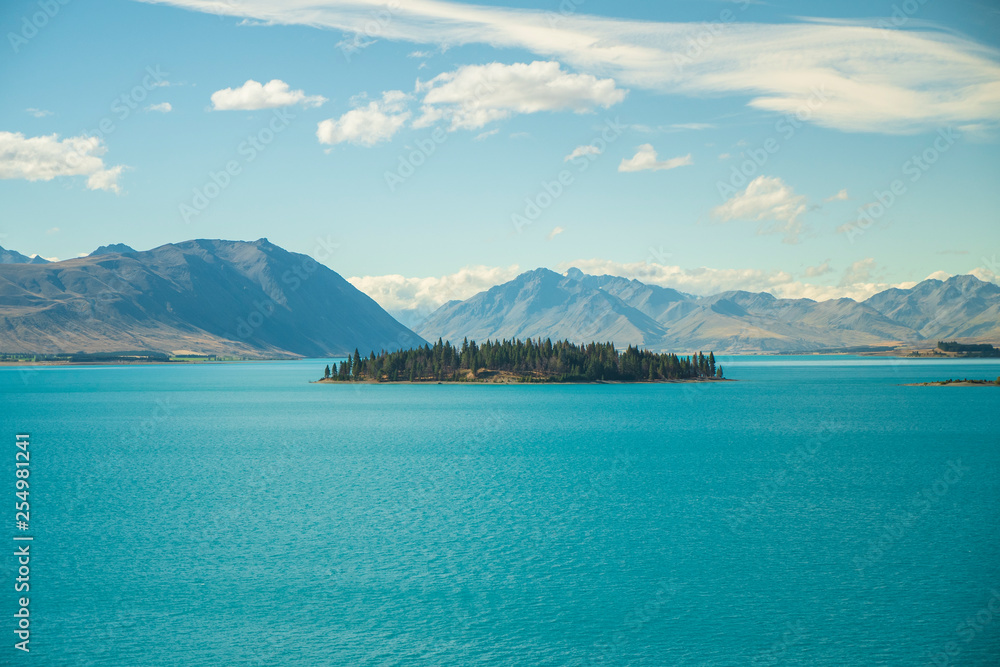 Lake Tekapo with Mountains on South Island, New Zealand 2
