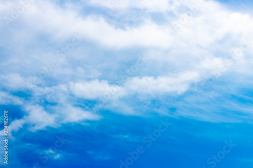 Blue sky background with clouds formation
