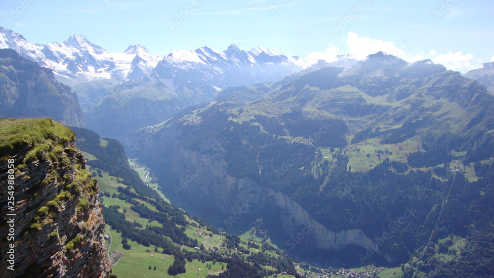 Fototapeta premium View over Wengen in Swizerland