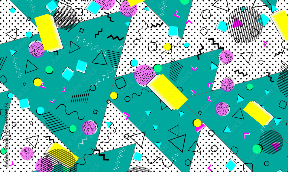 Pop art color background. Memphis pattern Pop art color background. Memphis pattern