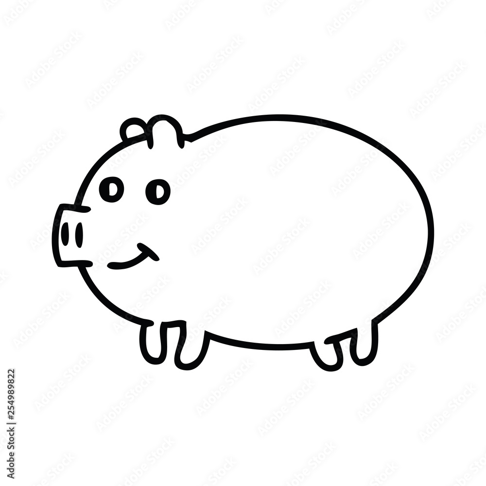line drawing cartoon pig line drawing cartoon pig
