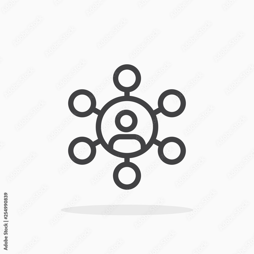Management icon in line style. Editable stroke. Management icon in line style. Editable stroke.