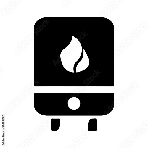 Geyser icon. Water heater sign