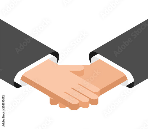 Partnership business agreement Handshake. Conclusion of agreement. Mutually beneficial cooperation