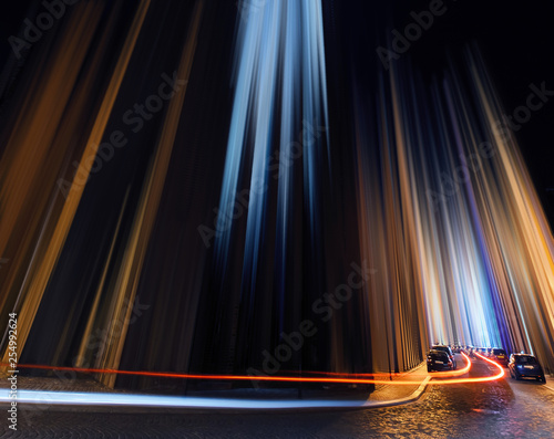 Photography Abstract View of Urban Scene Skyscrapers