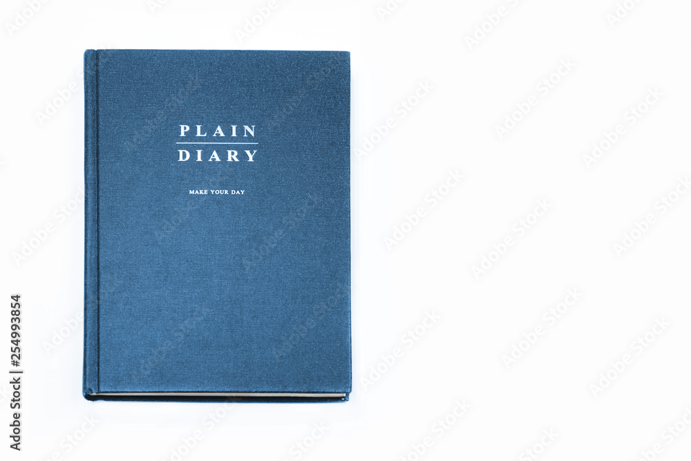 blue daily planner on white background blue daily planner on white background