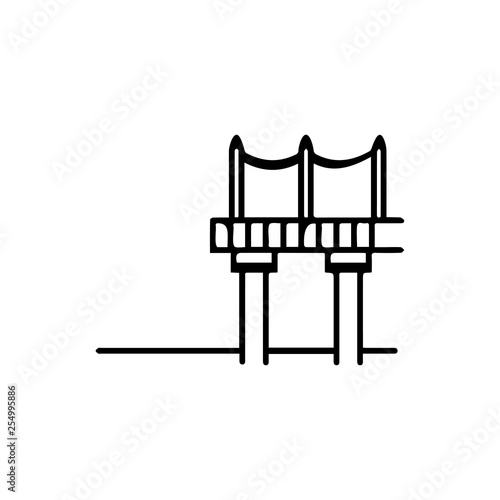 Pier icon. Travel sign