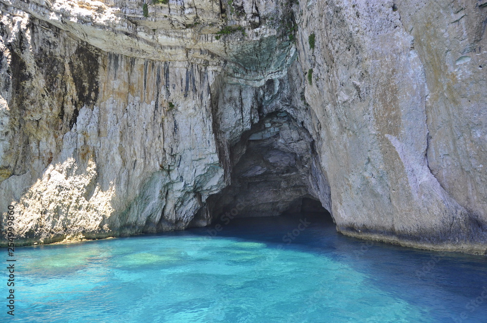 Caves in Paxos Island, Greece