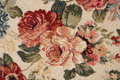 floral pattern fabric as background