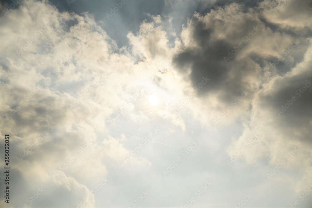 Fototapeta premium blue sky with clouds dramatic