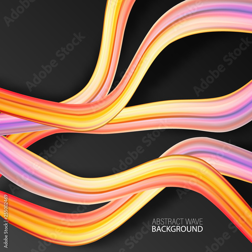 Vector elegant wave color banner background elements