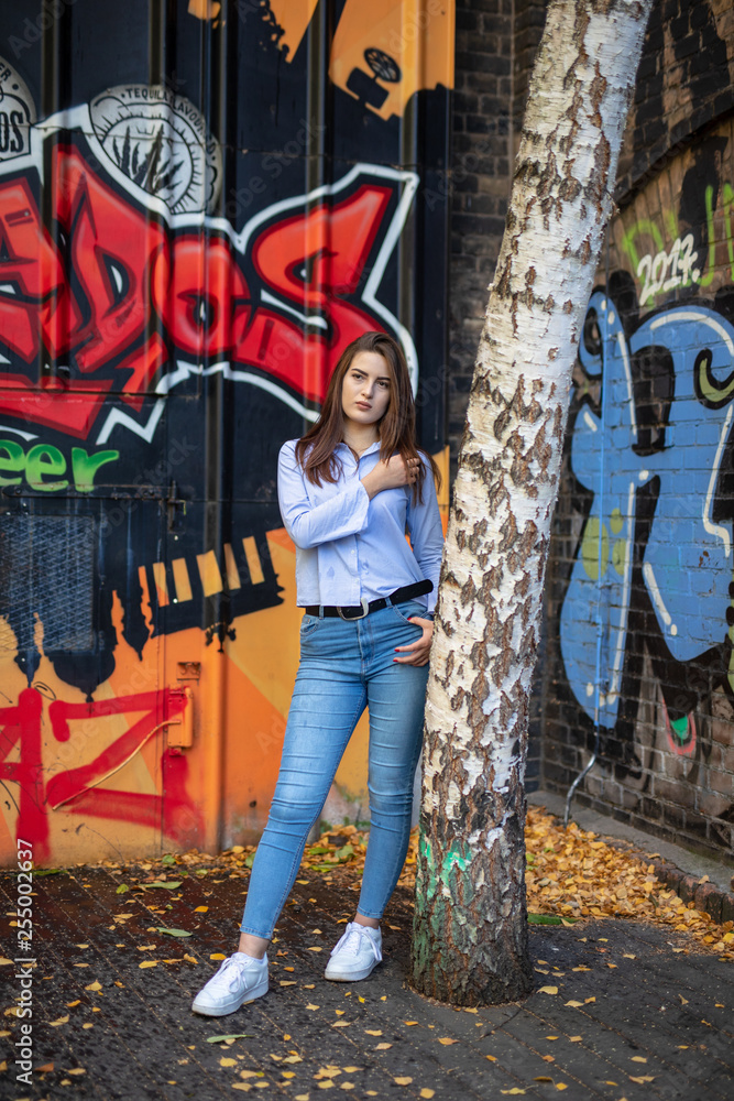 young girl playing wild in berlin