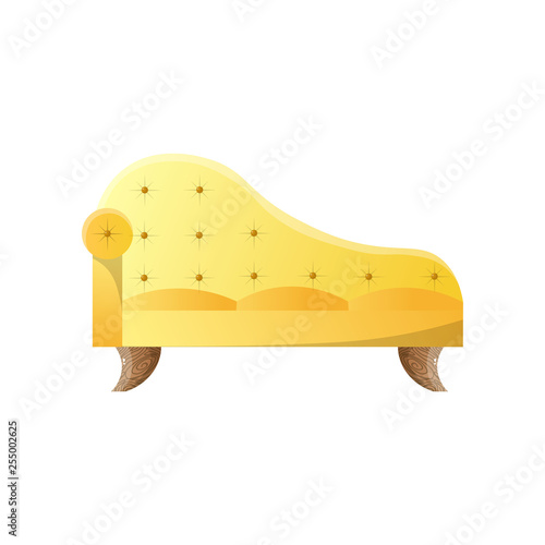 Modern yellow daybed sofa with oak legs template