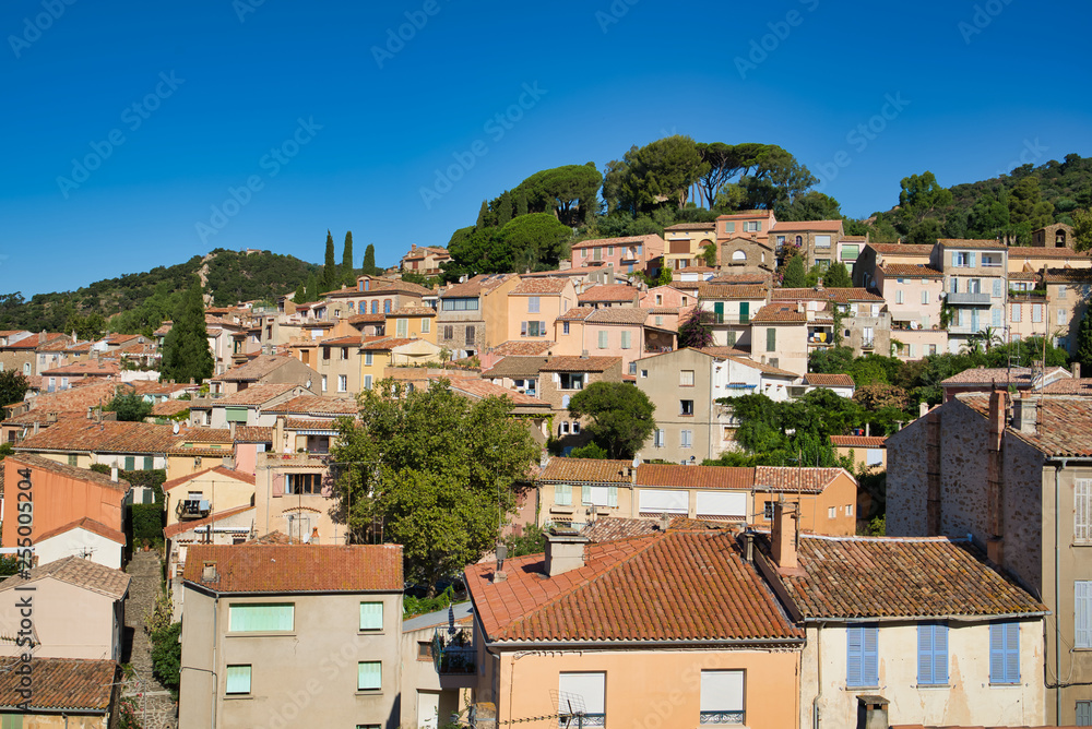 Village in provence Bormes-les-Mimosas, France