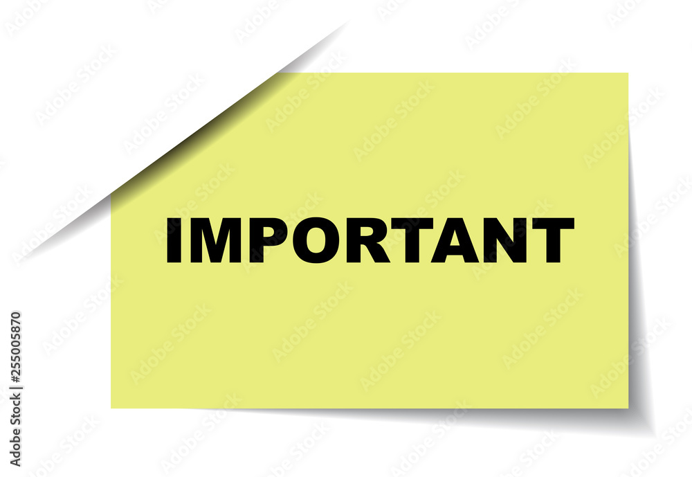 yellow vector banner important yellow vector banner important