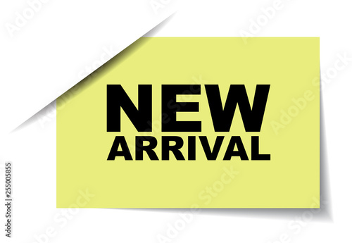yellow vector banner new arrival