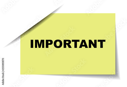 yellow vector banner important