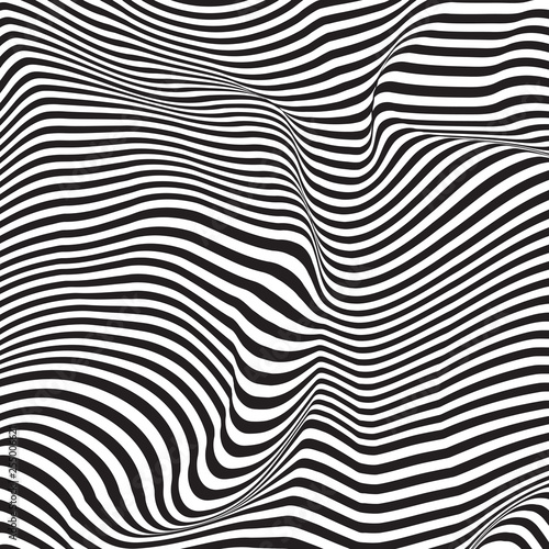Wavy, billowy, flowing lines abstract pattern. Waving lines texture.