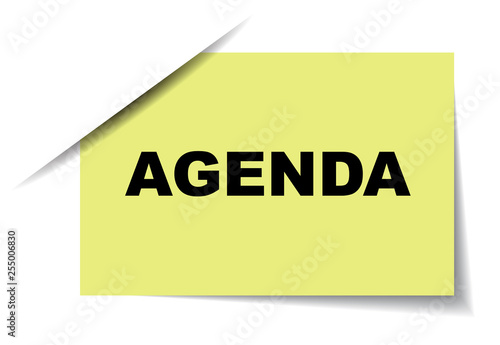 yellow vector banner agenda